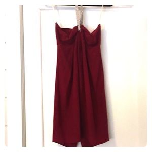 Red Cynthia Vincent cocktail mini dress